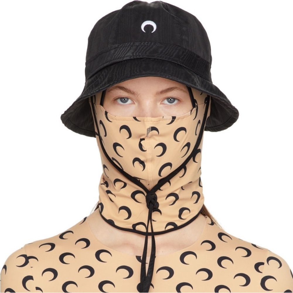 Marine Serre Black Bucket Hat